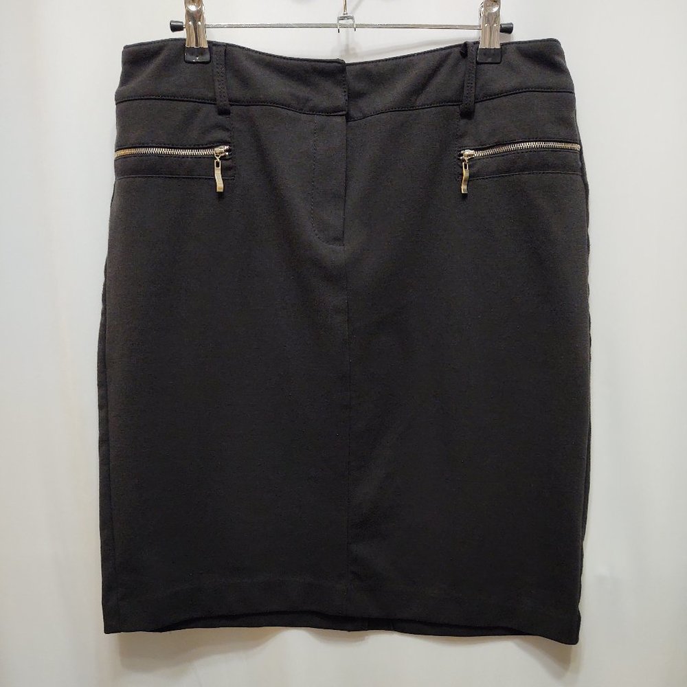 New Directions Skirt w Zipper Detail, Belt Loops